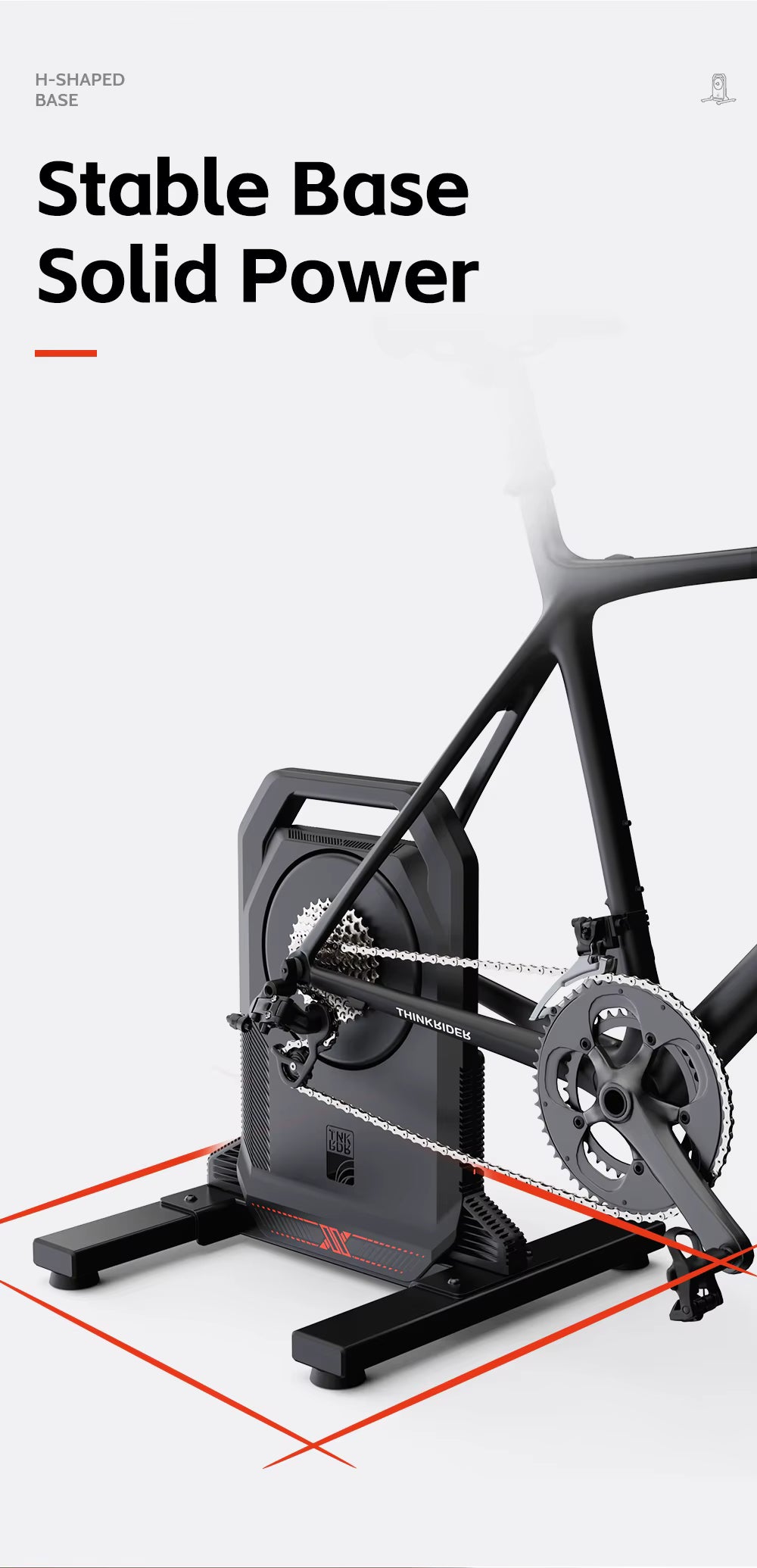 Drive Smart Bike Trainer, Max. 2500W Indoor Training, Self-Powered Bicycle Roller.