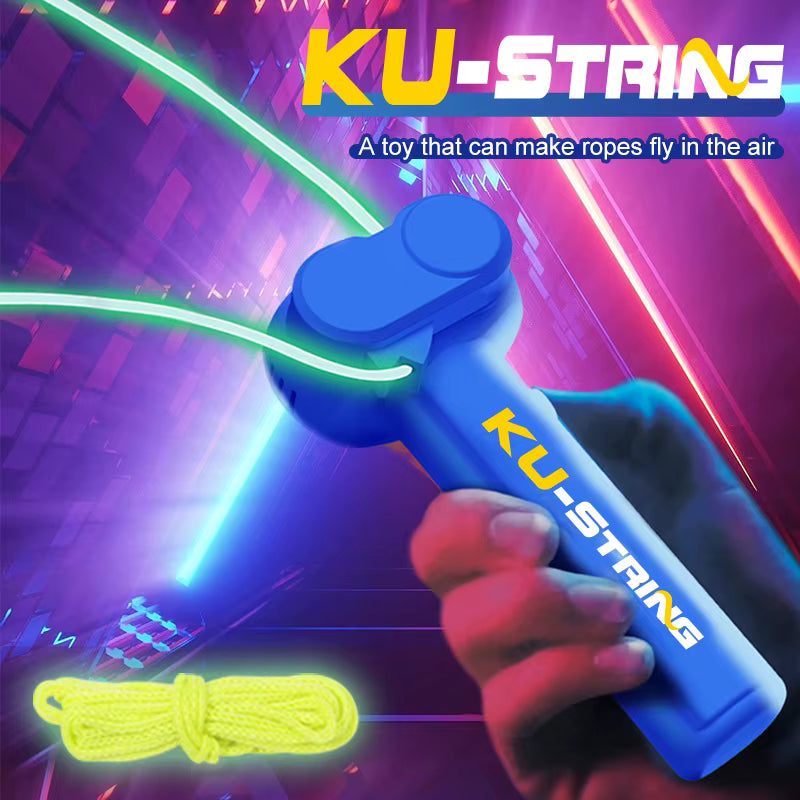 KU-String Flying Rope Toy – Rechargeable Zip String Spinner for Kids & Adults